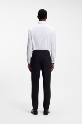 Chemise Regular en twill stretch performant, Blanc