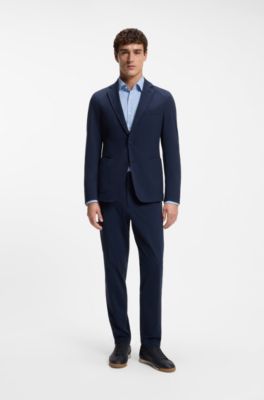 Regular-fit shirt in performance-stretch twill, Light Blue