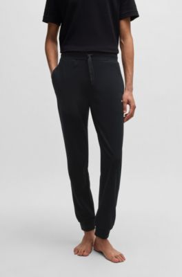 Cotton-blend tracksuit bottoms with heart logo, Black