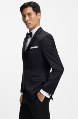 Round cufflinks with enamel insert, Black