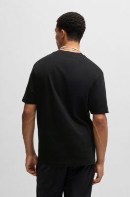 Relaxed-fit T-shirt in cotton with horror-inspired graphic, Black