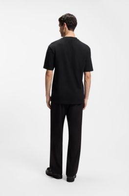 T-shirt relaxed fit in cotone con grafica d'ispirazione horror, Nero