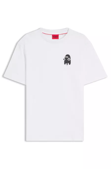 Relaxed-fit T-shirt in cotton with horror-inspired graphic