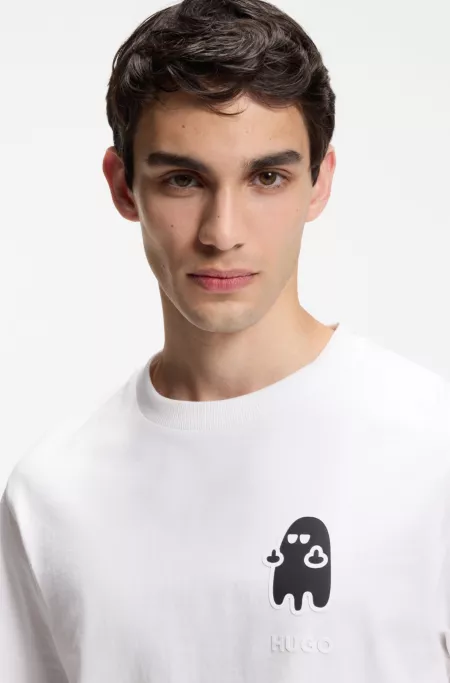 Relaxed-fit T-shirt in cotton with horror-inspired graphic