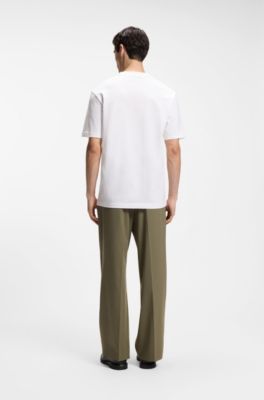 Relaxed-fit T-shirt in cotton with horror-inspired graphic, White