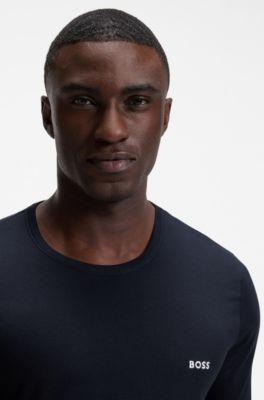 Three-pack cotton T-shirts, Blue / Red / White