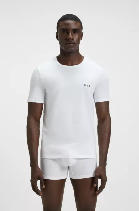 Lot de trois t-shirts en coton logotés