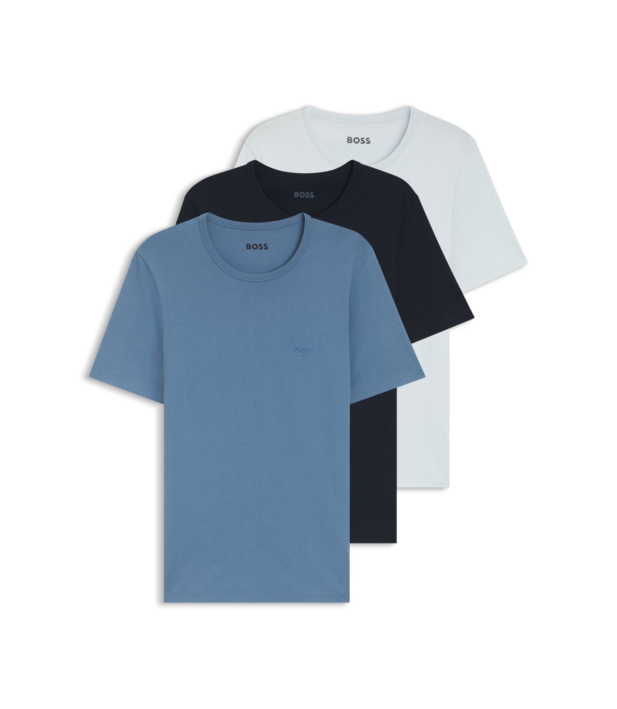BOSS - アンダーウエアTシャツ3枚セット コットン ロゴエンブロイ