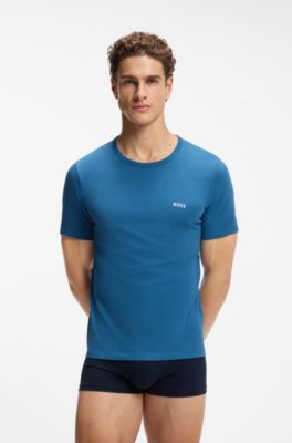 Dreierpack T-Shirts aus Baumwolle, Schwarz / Gr&uuml;n / Blau