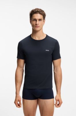 Three-pack of underwear T-shirts in cotton, Green / Blue