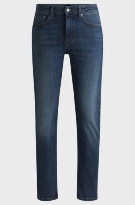 Delaware slim-fit jeans in dark-blue stretch denim, Dark Blue