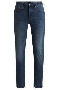 Delaware slim-fit jeans in dark-blue stretch denim, Dark Blue