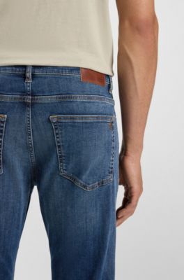 Delaware slim-fit jeans in dark-blue stretch denim, Dark Blue