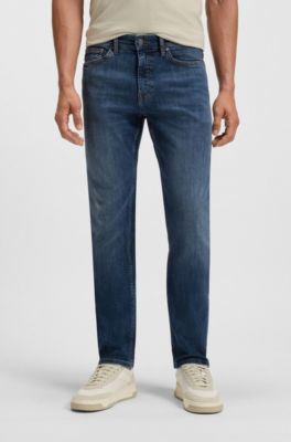 Delaware slim-fit jeans in dark-blue stretch denim, Dark Blue
