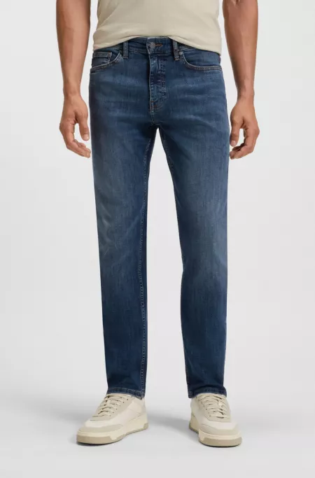 Delaware slim-fit jeans in dark-blue stretch denim