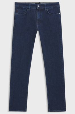 Delaware slim-fit jeans in indigo-blue stretch denim, Dark Blue