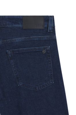 Delaware slim-fit jeans in indigo-blue stretch denim, Dark Blue