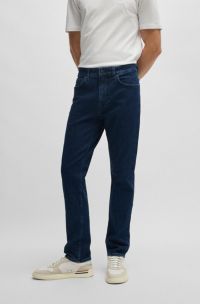 Delaware slim-fit jeans in indigo-blue stretch denim, Dark Blue