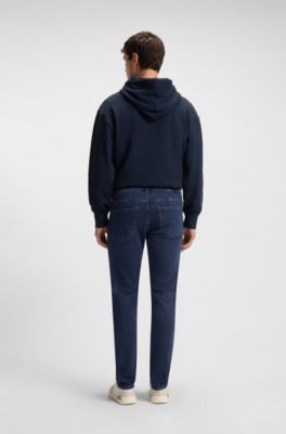Delaware slim-fit jeans in indigo-blue stretch denim, Dark Blue