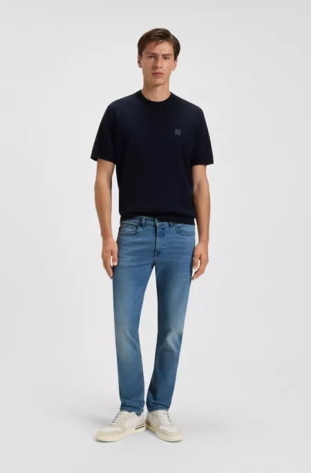 Delaware slim-fit jeans in blue super-stretch denim