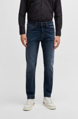 Hugo Boss Vaqueros Maine regular fit en tejido vaquero elástico azul medio