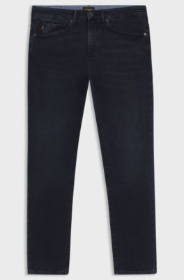 Maine regular-fit jeans in blue comfort-stretch denim, Dark Blue