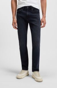 Maine regular-fit jeans in blue comfort-stretch denim, Dark Blue