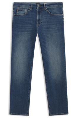 Maine regular-fit jeans in blue super-stretch denim, Blue