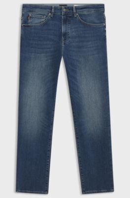 Maine regular-fit jeans in blue super-stretch denim, Blue