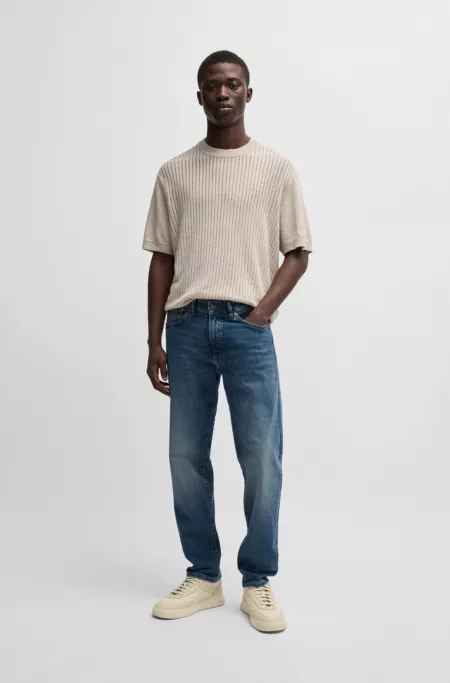 Maine regular-fit jeans in blue super-stretch denim