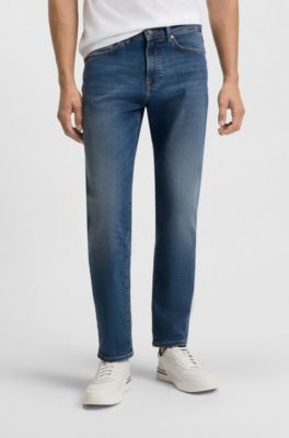 Maine regular-fit jeans in blue super-stretch denim, Blue