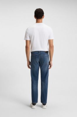 Maine regular-fit jeans in blue super-stretch denim, Blue