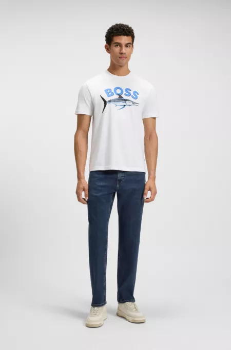 Jean Maine Regular en denim bleu très stretch