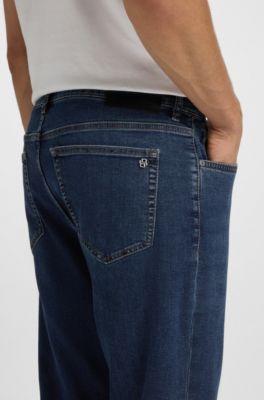 Regular-fit jeans van blauw superstretchdenim, Donkerblauw