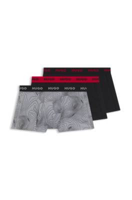 Three-pack of logo trunks in stretch cotton