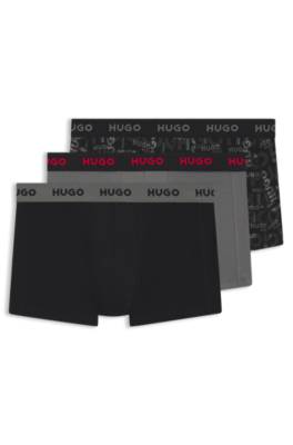 Three-pack of logo trunks in stretch cotton