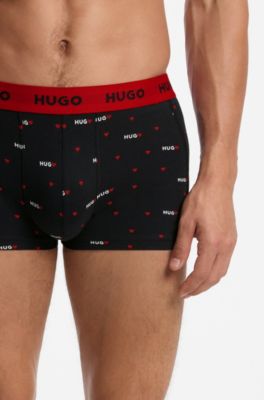 3-pack trunks, Black Patterned