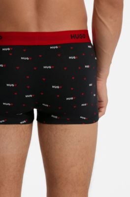 3-pack trunks, Black Patterned