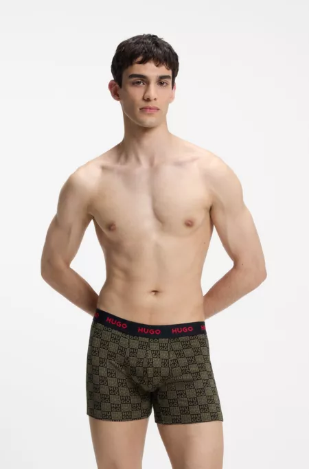 Three-pack boxer briefs in stretch cotton
