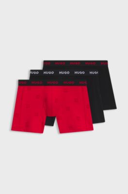 3-pack boxer briefs, Black / Red