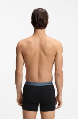 Three-pack boxer briefs in stretch cotton, Blue
