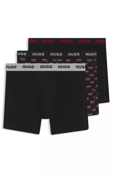 Three-pack boxer briefs in stretch cotton