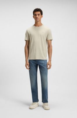 Regular-fit jeans in vintage-blue selvedge denim, Blue