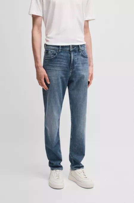 Maine regular-fit jeans in super-soft blue denim
