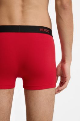 3-pack kalsonger med logga, Svart / Gr&aring; / R&ouml;d