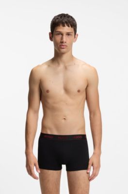 3-pack kalsonger med logga, Svart / Gr&aring; / R&ouml;d