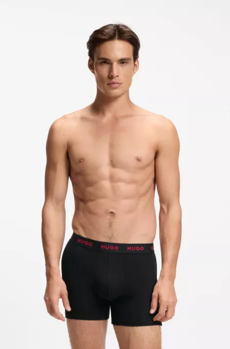 Three-pack regular-rise stretch-cotton boxer briefs