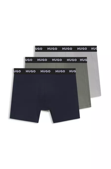 Three-pack regular-rise stretch-cotton boxer briefs