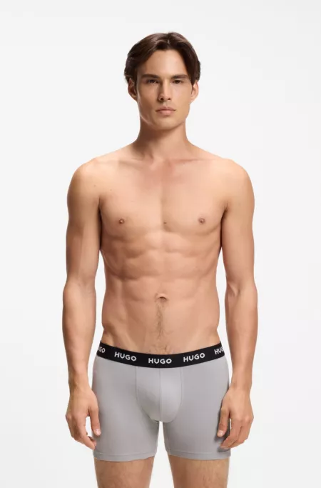 Three-pack regular-rise stretch-cotton boxer briefs