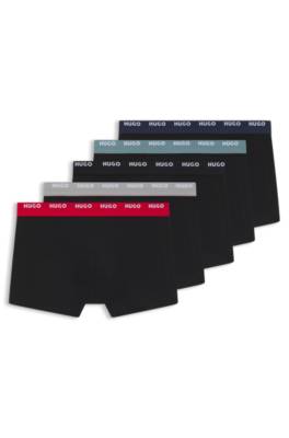 Five-pack of logo-waistband trunks in stretch cotton